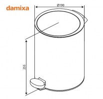 MEDIDAS PAPELERA A PEDAL ZEN DAMIXA